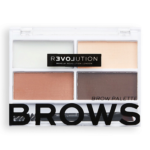 RELOVE REVOLUTION Палетка теней для бровей, воск для фиксации бровей Colour Cult Brow Palette relove revolution палетка теней для век colour play cherish shadow palette