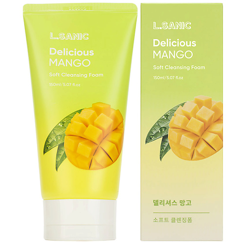 Крем для умывания LSANIC Пенка для умывания Очищающая с экстрактом манго Delicious Mango Soft Cleansing Foam