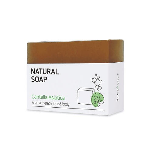 Мыло твердое PUREFORET Мыло твёрдое с центеллой азиатской Natural Soap Centella Asiatica эссенция для лица с центеллой азиатской mixsoon soondy centella asiatica essence 100 мл