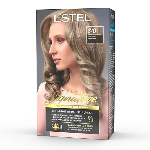 Краска для волос ESTEL PROFESSIONAL Крем-гель краска для волос Color Signature крем краска для волос estel love 1 0 черный 115 мл