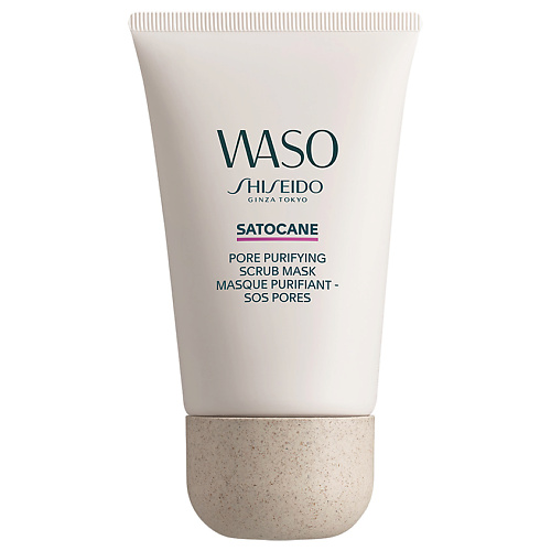 набор средств для умывания shiseido набор очищающих гелей для лица waso reset cleanser squad Скраб для лица SHISEIDO Маска-скраб для глубокого очищения пор Waso Satocane