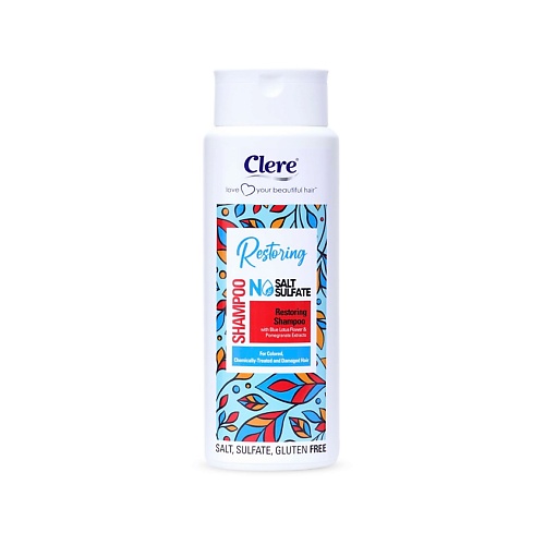 

CLERE Бессульфатный восстанавливающий шампунь Restoring, Бессульфатный восстанавливающий шампунь Restoring