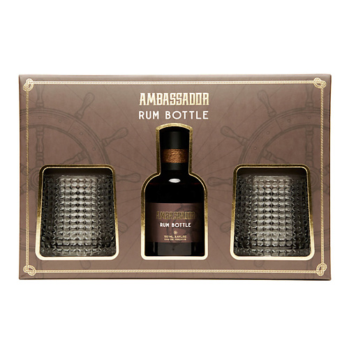 AMBASSADOR Парфюмерный набор с бокалами Rum Bottle parfums genty ambassador in black sea 100