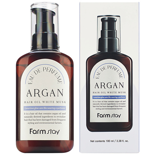 FARMSTAY Масло для волос аргановое с ароматом белого мускуса Agran Hair Oil White Musk RMS983653