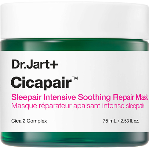 Маска для лица DR. JART+ Интенсивная успокаивающая ночная маска Cicapair Sleepair Intensive Soothing Repair Mask крем для лица dr jart интенсивный успокаивающий восстанавливающий крем cicapair intensive soothing repair cream