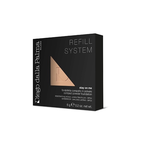 DIEGO DALLA PALMA MILANO Пудра для лица компактная водостойкая Stay On Me Refill System SPF20 diego dalla palma professional сыворотка для коррекции темных кругов и морщин вокруг глаз skin map 15 мл