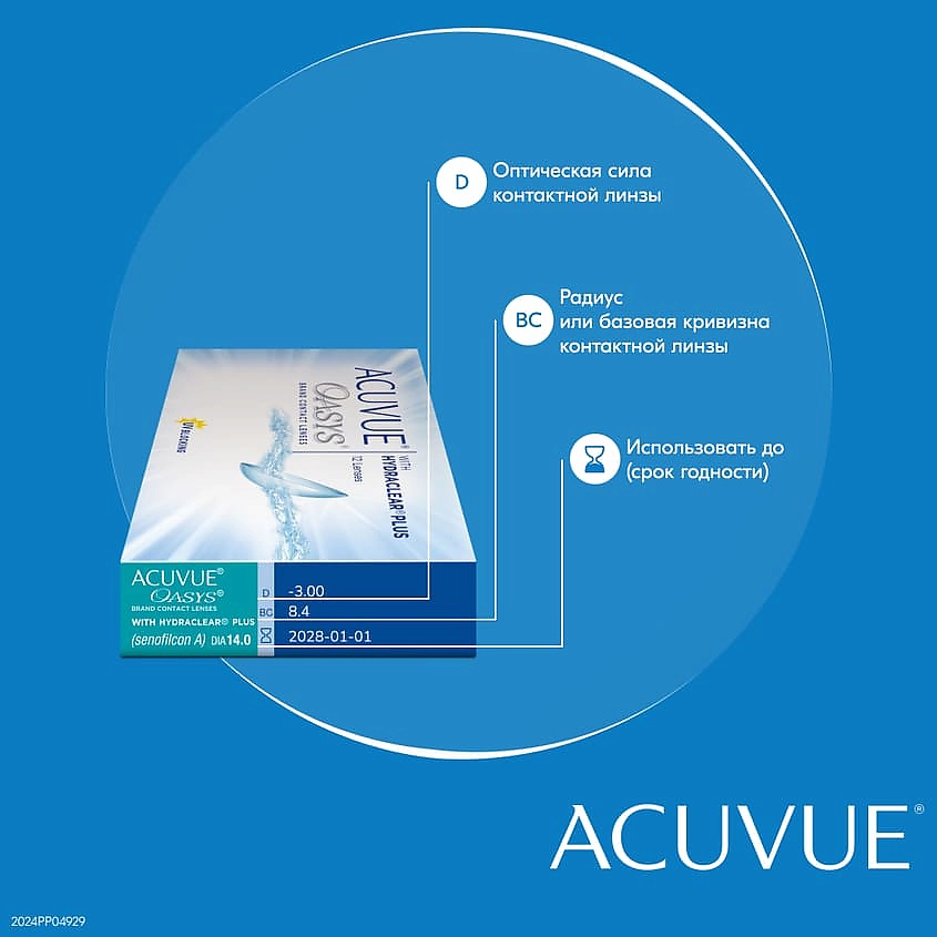ACUVUE Двухнедельные контактные линзы ACUVUE OASYS with HYDRACLEAR PLUS 12 шт. ACV000116 - фото 3