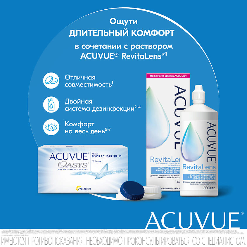 ACUVUE Двухнедельные контактные линзы ACUVUE OASYS with HYDRACLEAR PLUS 12 шт. ACV000122 - фото 5