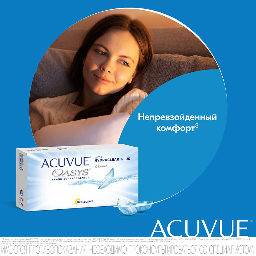 ACUVUE Двухнедельные контактные линзы ACUVUE OASYS with HYDRACLEAR PLUS 12 шт. ACV000122 - фото 6