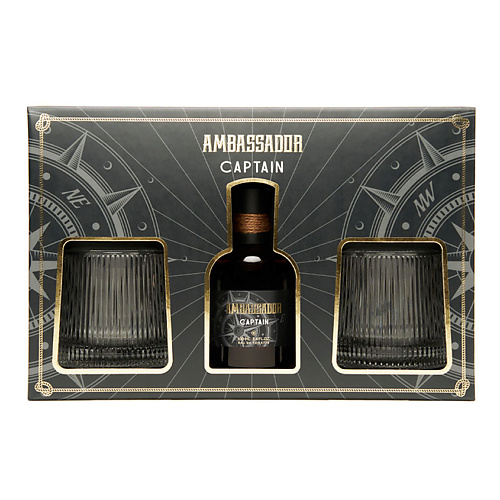 Набор парфюмерии AMBASSADOR Парфюмерный набор с бокалами Captain цена и фото