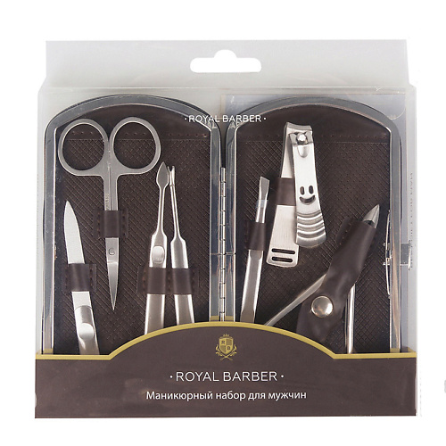 Набор инструментов для маникюра и педикюра ROYAL BARBER Маникюрный набор Royal Barber ножницы royal barber ножницы для филировки волос royal barber