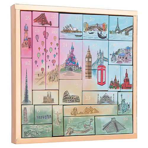 Набор средств для лица ЛЭТУАЛЬ Адвент-календарь PUZZLE, 24 дня подарки для неё лэтуаль flowers композиция из мыла комплимент