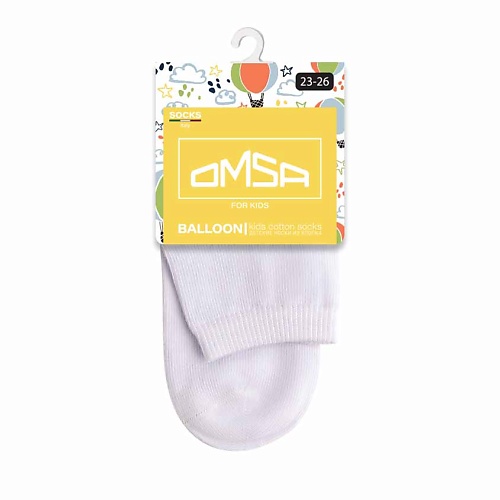 Носки OMSA Kids 21С02 Носки детские гладь укороченные Bianco носки omsa kids 22a02 носки детские ажур bianco