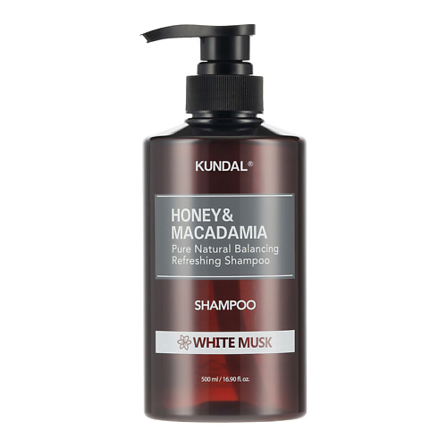 Шампунь для волос KUNDAL Шампунь для волос Белый мускус Honey & Macadamia Shampoo шампунь для волос kundal шампунь для волос твёрдый грязевой для глубокого очищения с ароматом лаванды mineral mud deep cleansing shampoo bar