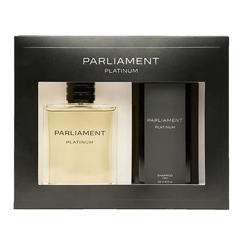 Набор парфюмерии PARLIAMENT Парфюмерно-косметический набор с шампунем 3в1 Platinum цена и фото