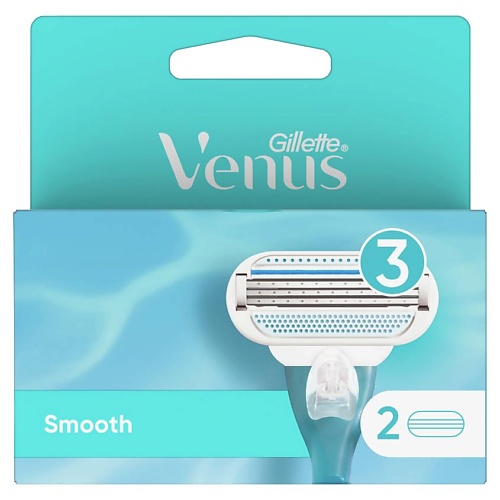 женский станок для бритья venus smooth чехол сменные кассеты 4шт Кассета для станка GILLETTE Сменные кассеты для бритья Venus Smooth