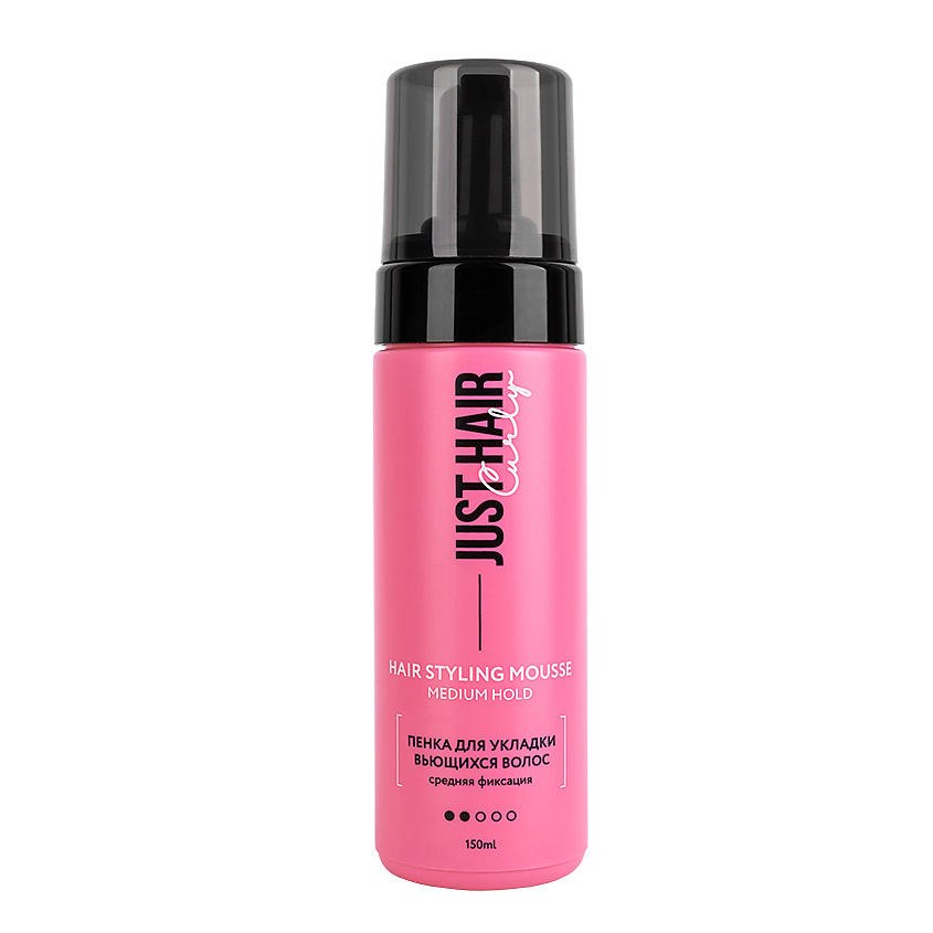 JUST HAIR Пенка для укладки вьющихся волос, средняя фиксация Curly Hair ...