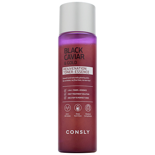 

CONSLY Тонер-эссенция омолаживающий с черной икрой и золотом Rejuvenating Toner Essence With Black Caviar And Gold, Тонер-эссенция омолаживающий с черной икрой и золотом Rejuvenating Toner Essence With Black Caviar And Gold