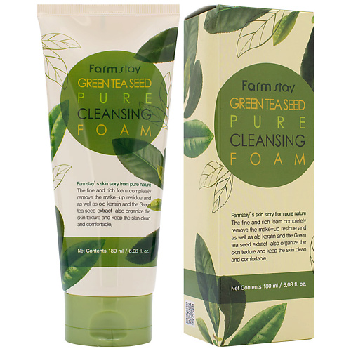 FARMSTAY Пенка для умывания очищающая с экстрактом зеленого чая Green Tea Seed Pure Cleansing Foam