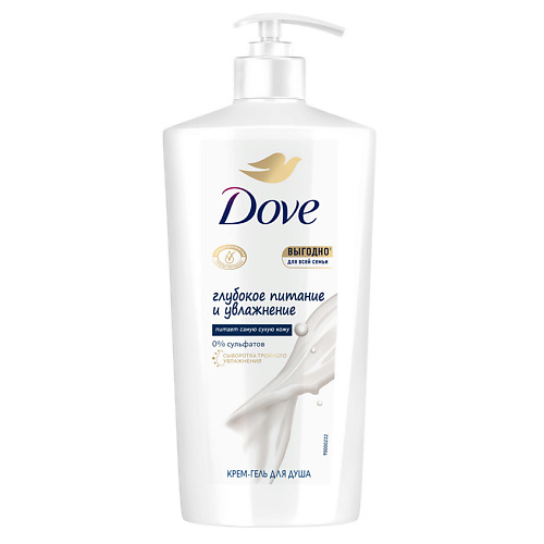 

DOVE Крем-гель для душа Наслаждение и забота, Крем-гель для душа Наслаждение и забота