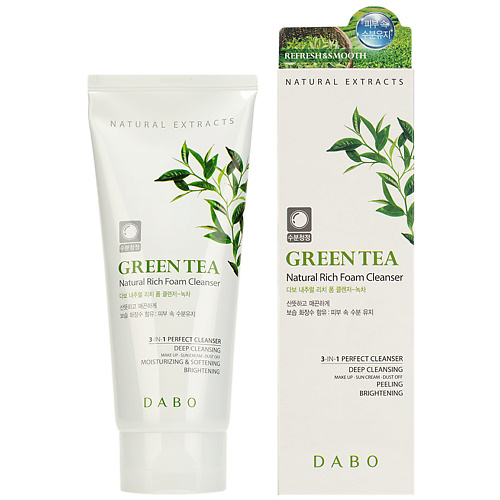 

DABO Пенка для умывания c экстрактом зеленого чая Green Tea Natural Rich Foam Cleanser, Пенка для умывания c экстрактом зеленого чая Green Tea Natural Rich Foam Cleanser