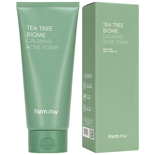 FARMSTAY Пенка для умывания Успокаивающая для проблемной кожи Tea Tree Biome Calming Acne Foam