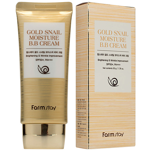 

FARMSTAY BB крем увлажняющий с муцином улитки SPF 50+ / PA+++ Gold Snail Moisture BB Cream, BB крем увлажняющий с муцином улитки SPF 50+ / PA+++ Gold Snail Moisture BB Cream