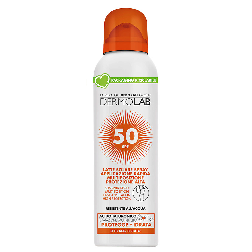 DERMOLAB Солнцезащитное молочко-спрей для лица и тела Sun Milk Spray ...