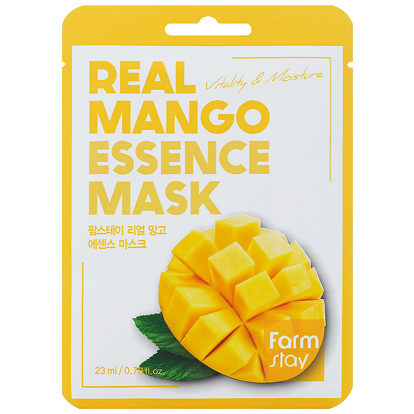 FARMSTAY Маска для лица тканевая с экстрактом манго Real Mango Essence ...
