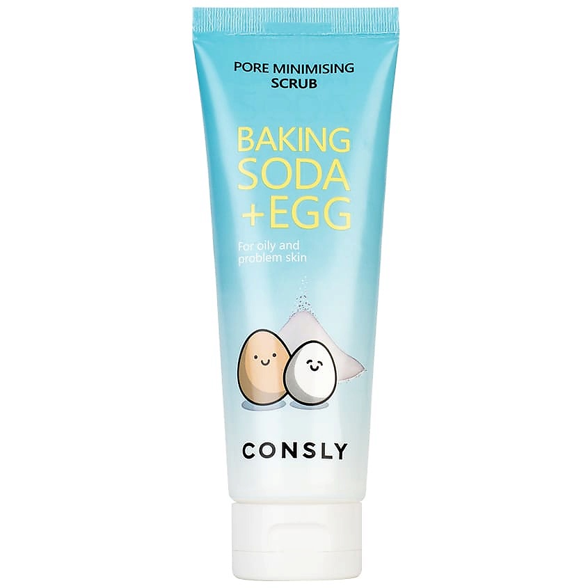 CONSLY Скраб для лица с содой и яичным белком Baking Soda & Egg Pore ...