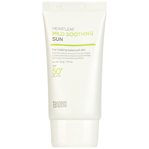 

TENZERO Крем для лица солнцезащитный успокаивающий SPF 50+/PA++++ Mild Soothing Sun, Крем для лица солнцезащитный успокаивающий SPF 50+/PA++++ Mild Soothing Sun
