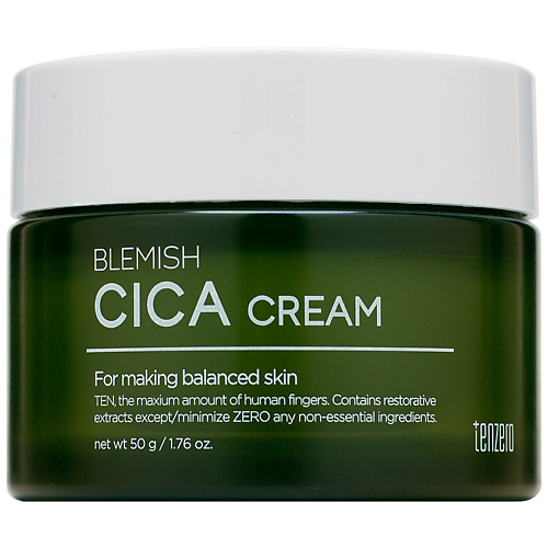 

TENZERO Крем для лица смягчающий с экстрактом центеллы азиатской Blemish Cica Cream, Крем для лица смягчающий с экстрактом центеллы азиатской Blemish Cica Cream