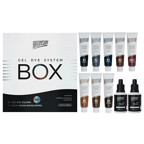 

BRONSUN Набор гель-красок с оксидантом лимитированная серия Gel Dye System, Набор гель-красок с оксидантом лимитированная серия Gel Dye System