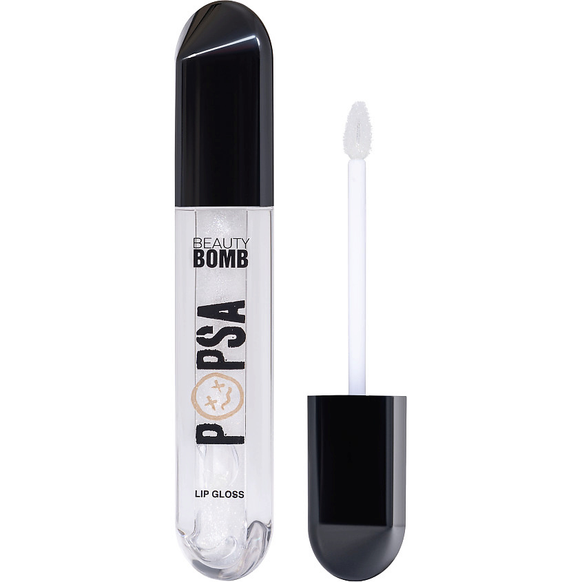 Изображение товара Блеск для губ Popsa Lip Gloss 01 прозрачный с блестками 4 мл BEAUTY BOMB