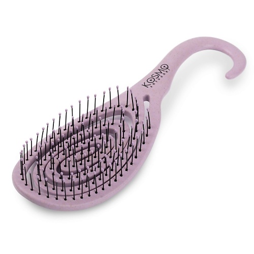 KOSMOSHTUCHKI Расческа массажная БИО с крючком, щетка для распутывания волос