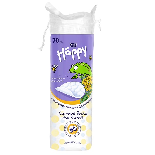 BELLA BABY HAPPY Ватные диски с экстрактом череды и Д-пантенолом 700 93₽