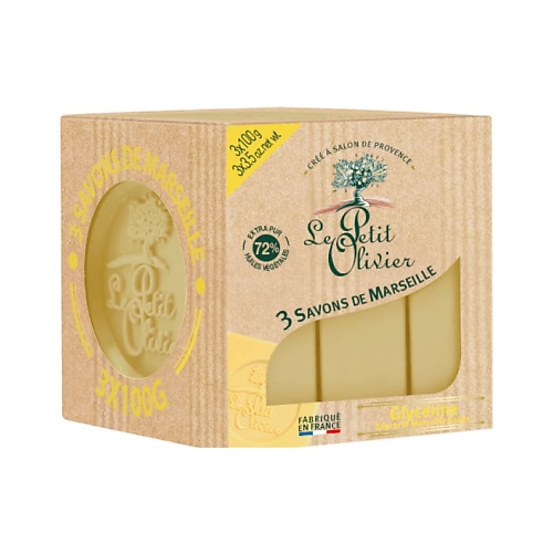 LE PETIT OLIVIER Мыло марсельское для рук с глицерином Glycerine Savons de Marseille