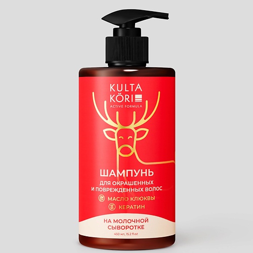 KULTA KORI Шампунь для окрашенных ломких и поврежденных волос на молочной сыворотке 420₽