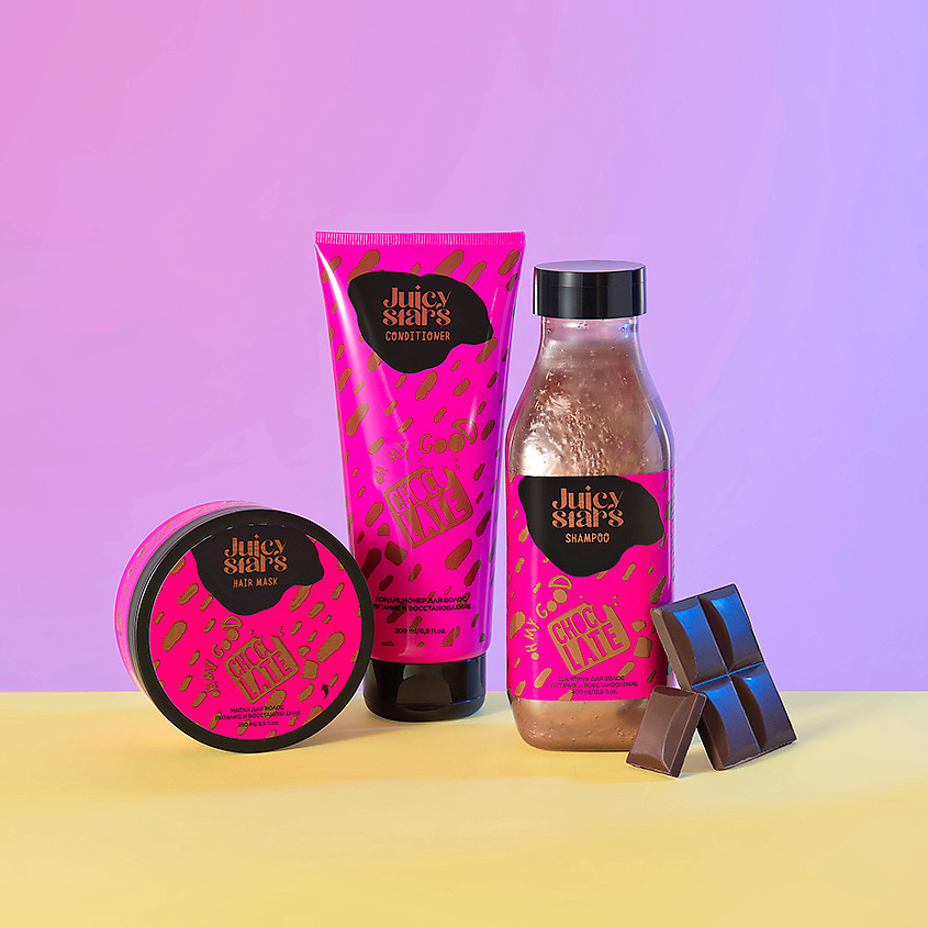 JUICY STARS Маска для волос питание и восстановление «Шок! Просто Божественно» Oh My Good Chocolate – фото 4