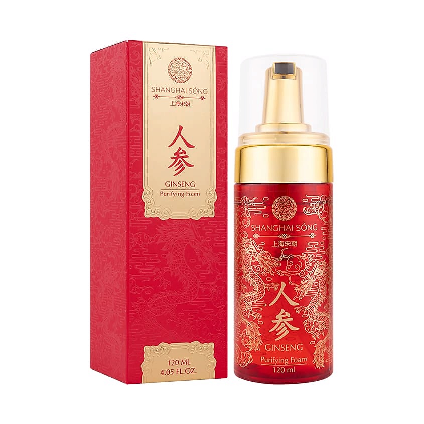 SHANGHAI SONG Очищающая пенка для лица Ginseng Purifying Foam – фото 3
