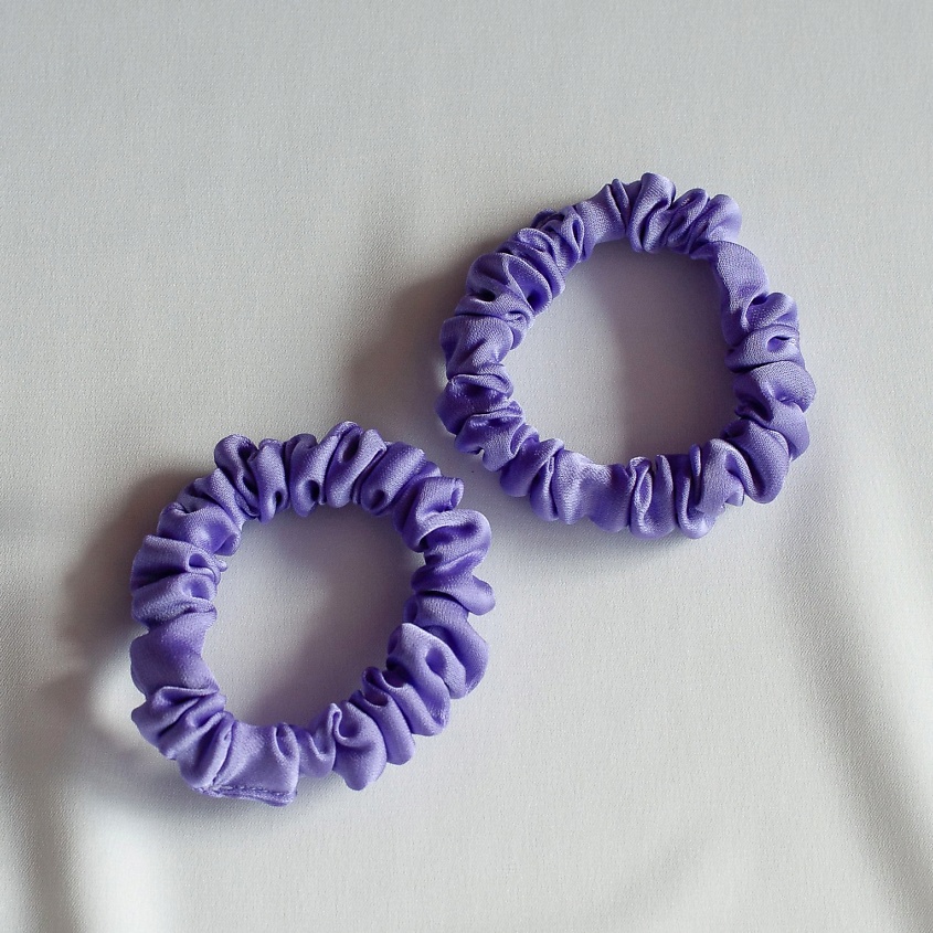 Изображение товара 8 HORAS OF SILK Набор из 2 узких детских резинок из искусственного шелка, Violet