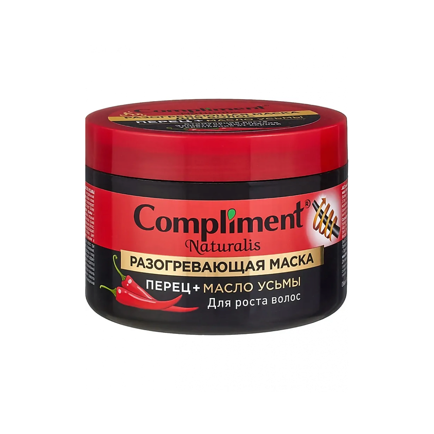 Изображение товара COMPLIMENT Маска для волос разогревающая перец+масло усьмы Naturalis, 500 мл