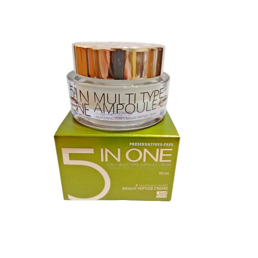 Изображение товара ECO BRANCH Ампульный Крем с Пептидами 5 в 1 для лица 70 мл уход за кожей