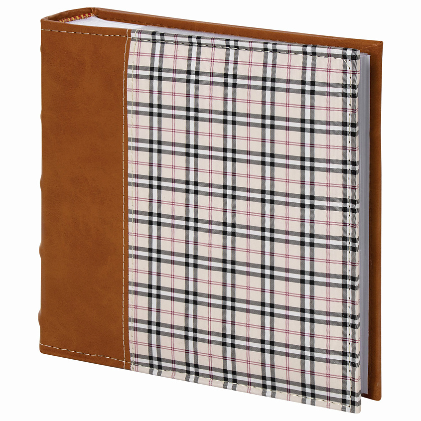 Изображение товара BRAUBERG Фотоальбом под кожу Шотландка 200 фото 10*15см, 1 шт.
