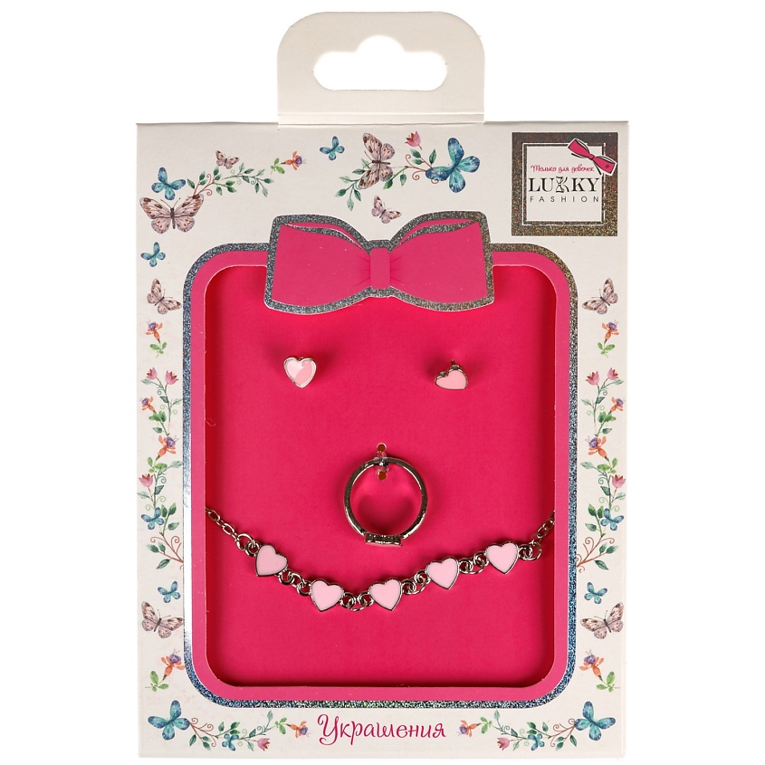 Изображение товара LUKKY Набор украшений Сердечки мини, Розовый
