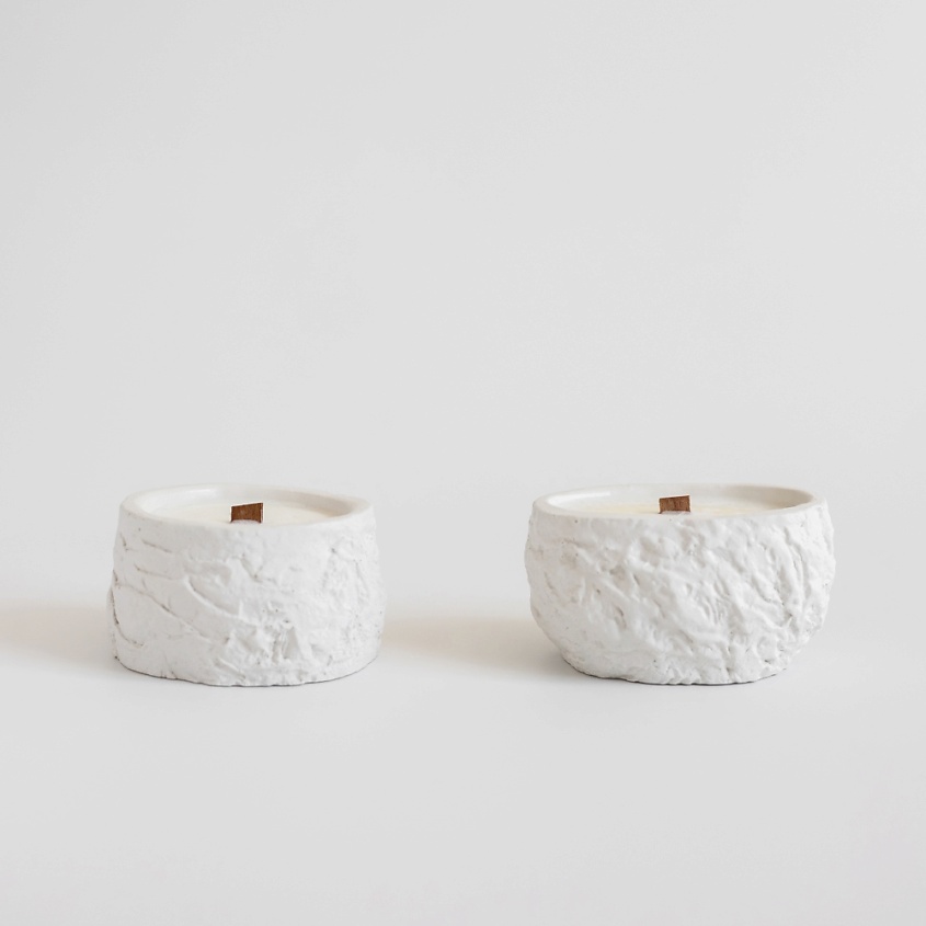 Изображение товара Набор ароматических свечей RokkyHome Жасмин и Лемонграсс 2 шт, натуральный соевый воск