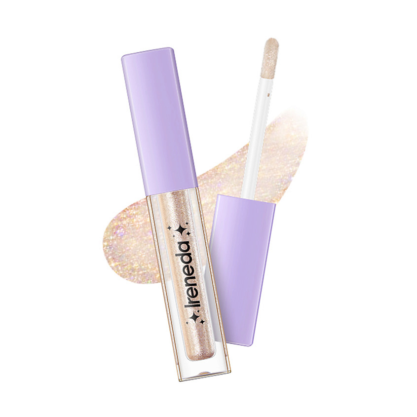 Изображение товара IRENEDA Жидкие тени для век "Shimmery party", №GD04, Солнечный беж