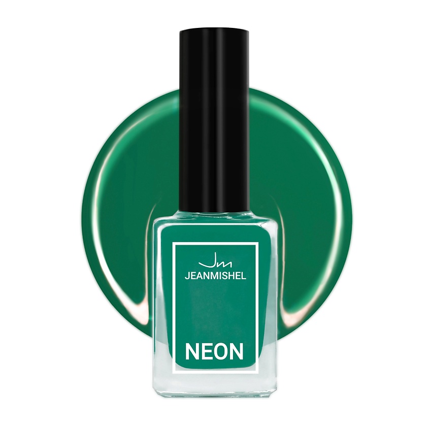 Изображение товара Лак для ногтей JEANMISHEL NEON Marine green 6 мл модный неоновый оттенок