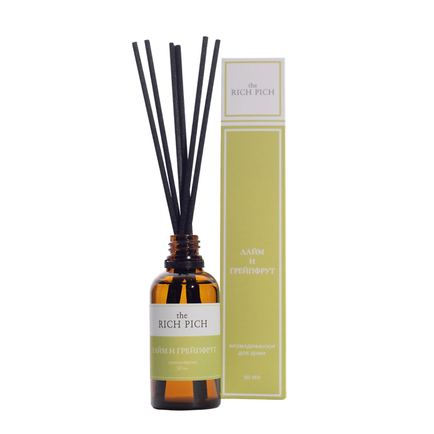 Изображение товара Аромадиффузор для дома ЛАЙМ И ГРЕЙПФРУТ 50 мл с палочками