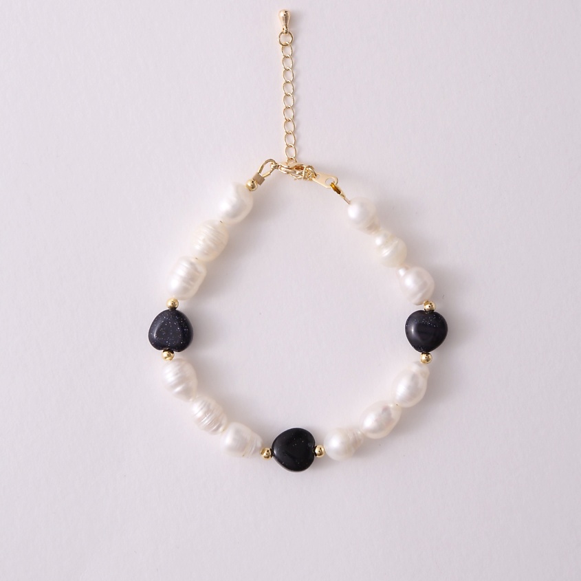 Изображение товара VELTOM Браслет с сердечками из авантюрина, цвет: Бежевый, размер: 15